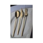 Artemia Home Dream Titanyum 18 Parça 6 Kişilik Çatal/kaşık Seti (Mat Gold)