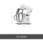 Karaca Mastermaid Chef Ultra M2000W Hamur Yoğurma Makinesi Pearl White 7l - Görsel 2