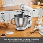 Karaca Mastermaid Chef Ultra M2000W Hamur Yoğurma Makinesi Pearl White 7l - Görsel 3