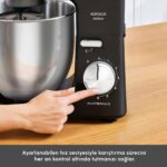 Karaca Mastermaid Chef Ultra M2000W Hamur Yoğurma Makinesi Shiny Black 7 L - Görsel 4