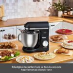 Karaca Mastermaid Chef Ultra M2000W Hamur Yoğurma Makinesi Shiny Black 7 L - Görsel 5