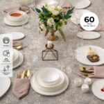 Emsan Fine Bone Freya Yuvarlak Gold 60 Parça 12 Kişilik Yemek Takımı - Görsel 2