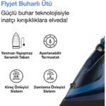 Fakir Flyjet Buharlı Ütü - Mavi - Siyah - Görsel 3
