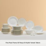 Karaca Fine Pearl Fame 55 Parça 12 Kişilik Yemek Takımı Gold - Görsel 3