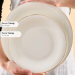 Karaca Fine Pearl Fame 55 Parça 12 Kişilik Yemek Takımı Gold - Görsel 5