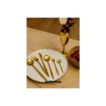 Artemia Home New Saphire 6'lı Yemek Kaşığı Seti | Mat Gold | 18/10 Paslanmaz Çelik