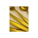 Artemia Home New Saphire 18 Parça Çatal Kaşık Bıçak Takımı | Mat Gold | Yemek Grubu | 6 Kişilik | 18/10 Çelik - Görsel 2