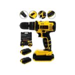 Metal Şanzıman Çift Akülü Bakır Sargı 24 Parça LED Aydınlatmalı Matkap Seti - Görsel 4