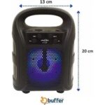 İlk El Grup Tutmalı Mini Hoparlör Işıklı Taşınabilir Bluetooth Wireless Radyolu Sd Kart ve USB Girişli Hoparlör - Görsel 4