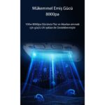 Leeways Güçlü Emiş Üfleme Özellikli Ev Yatak Perde Koltuk Ofis Araç Temizliği Kablosuz Şarjlı El Süpürgesi - Görsel 3