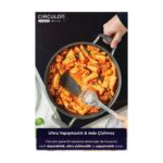 Circulon 24 cm Cam Kapaklı Sığ Tencere