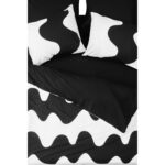 Cozy Home Mono Çift Kişilik Lastikli Çarşaflı Nevresim Takımı Flow Siyah - Görsel 3