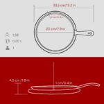 Lava Döküm Yuvarlak Pizza Krep Pankek Tavası Döküm Demir Yekpare Saplı Kayın Servis Ahşabı ÇAP(Ø)20CM.-BORDO - Görsel 5