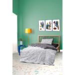 Cozy Home mono Tek Kişilik Lastikli Çarşaflı Nevresim Takımı Maze Siyah