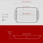 Lava Döküm Dikdörtgen Izgara Tavası Döküm Demir Yekpare Çift Kulplu Ölçü 26X32CM.-BORDO - Görsel 5