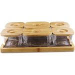 Romans Bambu Kapaklı 13 Parça Cam Kahvaltılık Seti - Görsel 2