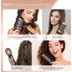 Airstorr Hyundaı HC-092  5'i 1 Arada Döner Sıcak Hava Fırçası Seti 1000W 3 Hız Sabit Sıcaklıkta Saç Bakımı - Görsel 3