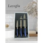 Lazoğlu 3'lü Bıçak Seti Mavi Sap - Görsel 2