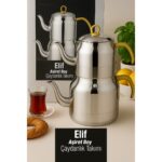 Evim Şahane Şahane Aşiret Mega Boy Çelik Çaydanlık Takımı – Alt 4 Litre, Üst 2 Litre - Görsel 2