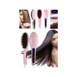 Cenk Xstore Elektrikli Saç Düzleştirici Tarak Saç Düzleştirici Fırça Sıkı Dişli Pembe - Görsel 3