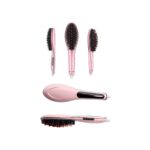 Cenk Xstore Elektrikli Saç Düzleştirici Tarak Saç Düzleştirici Fırça Sıkı Dişli Pembe - Görsel 4