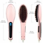 Tekno Ucuz Elektrikli Saç Düzleştirici Tarak Saç Düzleştirici Fırça Sıkı Dişli Pembe - Görsel 5