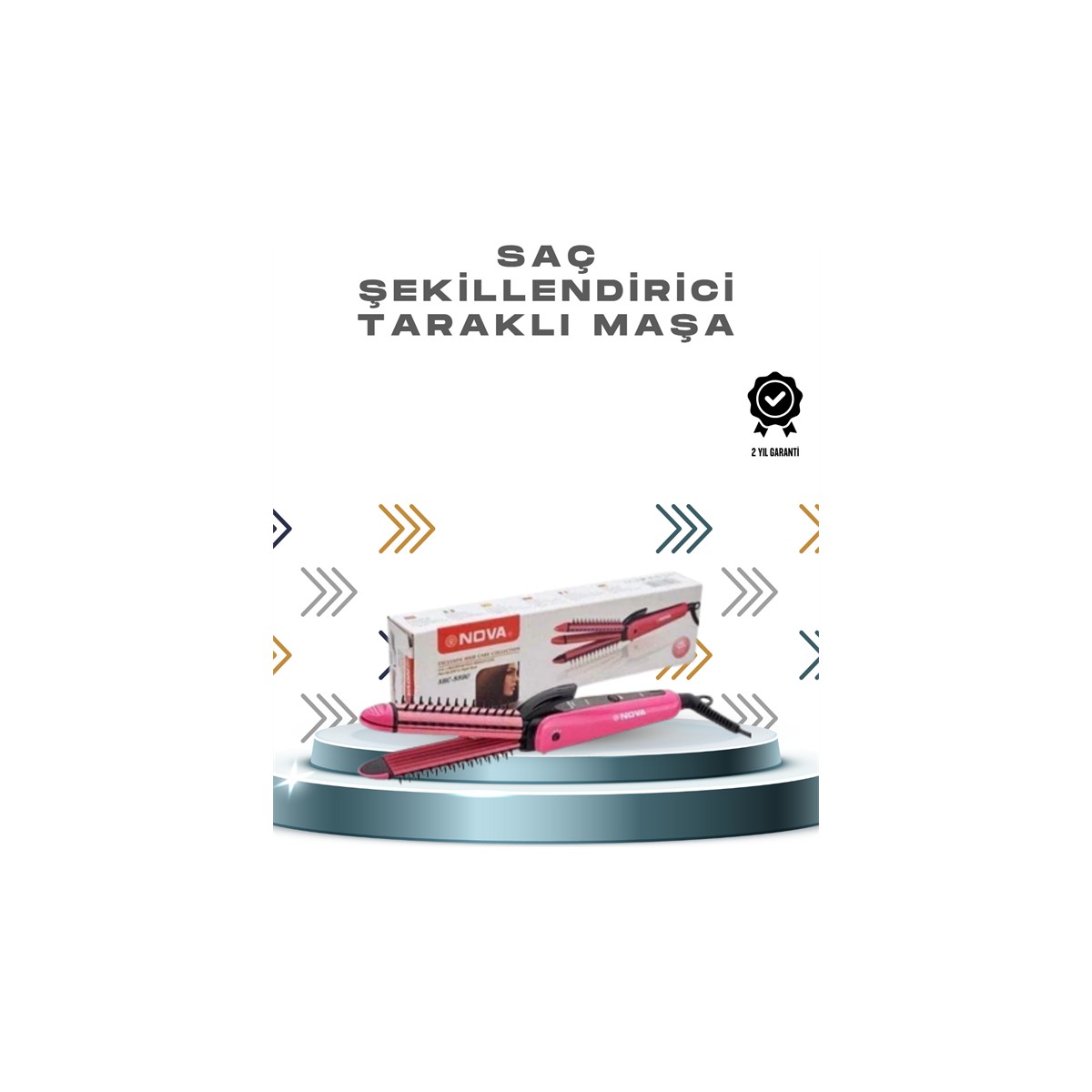 110001232227349.jpg Cenk Xstore Ergonomik Tasarımlı Fön ve Maşa Uyumlu Saç Şekillendirici Maşa - Görsel 1