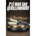 Cenk Xstore Ikili Wag Maşa Saç Şekillendirici Seramik Kaplama Isı Ayarlı