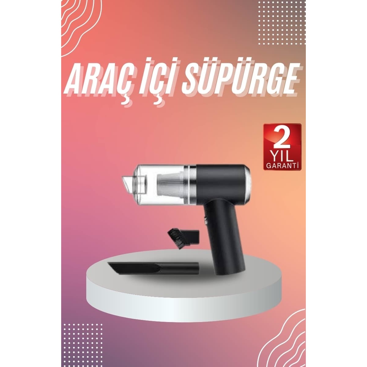 110001232246556.jpg Brf Araç Içi Süpürge Kablosuz Şarjlı Elektrikli Süpürge Elde Taşınabilir - Görsel 1