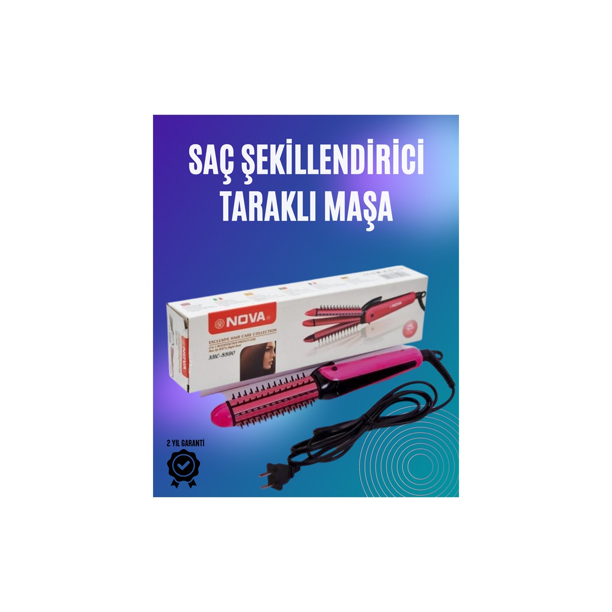 110001232258895.jpg Cenk Xstore Fön ve Tarama Işlemini Birleştiren Pratik Saç Tarağı - Görsel 1