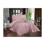 Çeyiz Diyarı Pamukkale Şönil Nakışlı 10 Parça Gelin Seti Pudra