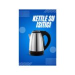 Azrlya Elektrikli Paslanmaz Çelik Su Isıtcı Çelik Kettle 1.8 Lt. Uzun Ömürlü - Görsel 2