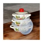 Emaye Market Emaye Pişir Sakla Tencere Seti 9 Parça - Görsel 2