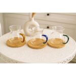 Renkli Kulplu Bardak 3'lü Set