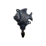 AyrStore Antika Tarz Dekoratif Pirinç Balık Figürlü Askı - 84X51MM, Oksit