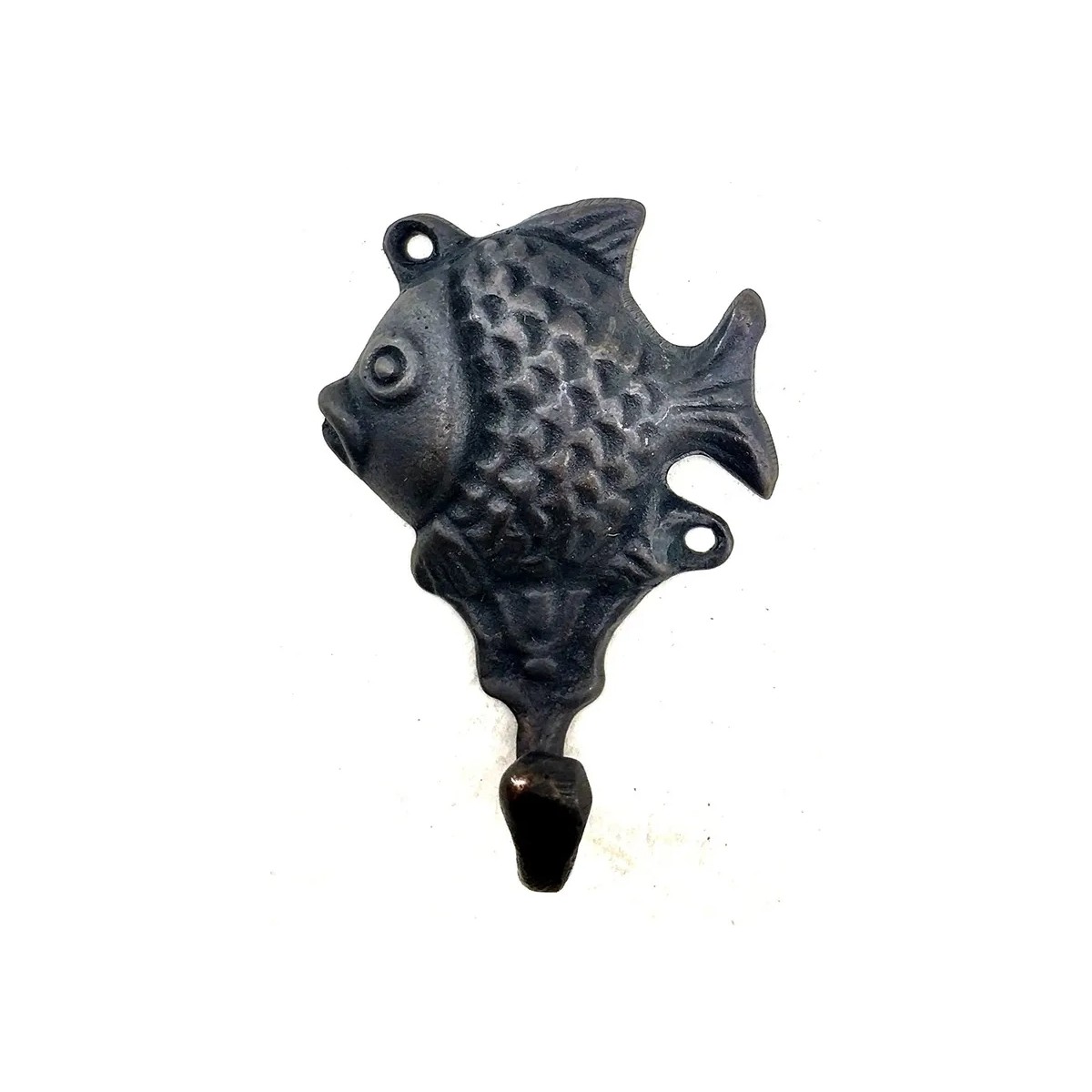 110001233529467.jpg AyrStore Antika Tarz Dekoratif Pirinç Balık Figürlü Askı - 84X51MM, Oksit - Görsel 1