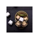 AyrStore 6'lı Çelik Metal Kaplama Viski Taşı Soğutma Buz Küpü - Görsel 3