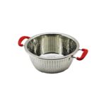 24CM Plastik Kulplu Çelik Sepet Metal Süzgeç (5047)