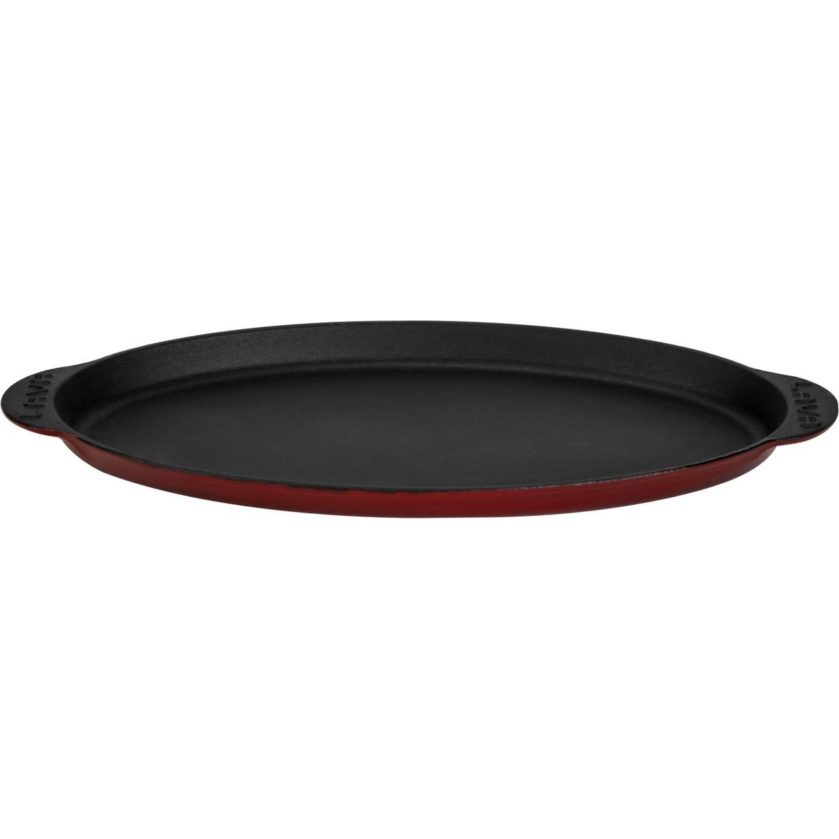 110001234936552.jpg Lava Döküm Balık Tabağı Döküm Demir Yekpare Kulplu 15X29CM.-BORDO - Görsel 1