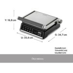 Homend Grilliant 1341H Inox Gövdeli, Döküm Plakalı, 5 Programlı, Led Ekranlı Tost ve Izgara Makinesi - Görsel 2