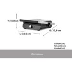 Homend Grilliant 1346H Döküm Plakalı Tost ve Izgara Makinesi Inox 2000 W - Görsel 2