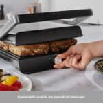 Homend Grilliant 1346H Döküm Plakalı Tost ve Izgara Makinesi Inox 2000 W - Görsel 5