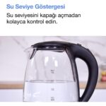 Fakir Ojo Cam Su Isıtıcı Kettle - Siyah - Görsel 5