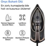 Fakir Onyx Buharlı Ütü - Siyah - Görsel 2