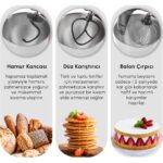 Karaca Mastermaid Chef Ultra D2000W Dijital Ekranlı Hamur Yoğurma Makinesi Matte White 7l - Görsel 4