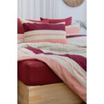 Zadetex Modern Çizgili Nevresim Takımı Çift Kişilik Çarşafı Lastikli - Görsel 4