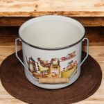 Emaye Market Emaye Bakraç Yoğurt Tenceresi Bakliyat Saklama Tenceresi Patates Soğan Kovası 16 cm 3,20 Litre - Görsel 3