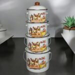 Emaye Market Emaye Bakraç Yoğurt Tenceresi Bakliyat Saklama Tenceresi Patates Soğan Kovası 16 cm 3,20 Litre - Görsel 5