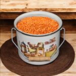 Emaye Market Emaye Bakraç Yoğurt Tenceresi Bakliyat Saklama Tenceresi Patates Soğan Kovası 18 cm 4,50 Litre - Görsel 2