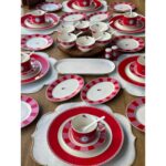 Rossev Kahvaltı Takımı Bird Red 58 Parça 6 Kişilik